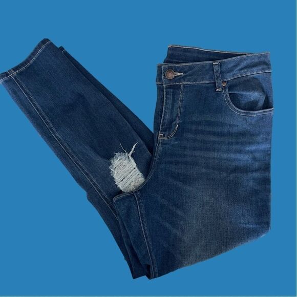 𝅺NWT ANKO/NORDSTROM RIPPED BLUE JEANS SIZE 18 - Picture 1 of 5